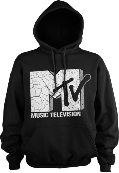 MTV Cracked Logo Hoodie Black