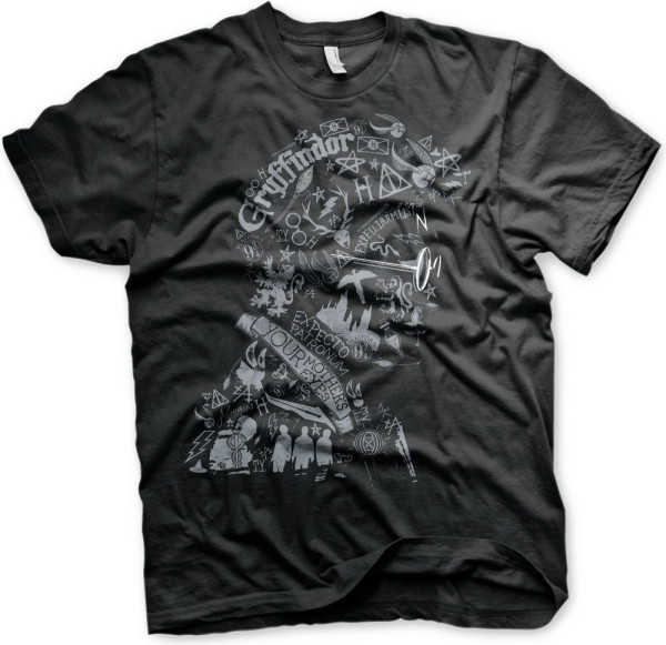 Harry Potter Wordings and Symbols T-Shirt Black