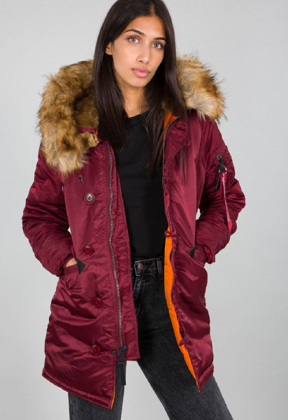 Alpha Industries Damen Jacke N3B VF 59 Women Burgundy