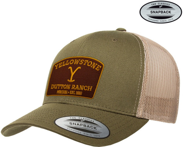 Yellowstone Premium Trucker Cap Olive-Khaki