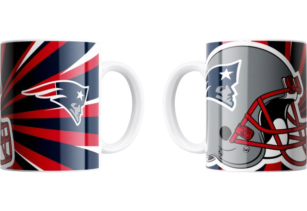 New England Patriots Jumbo-Tasse „Helmet“ 450ml American Football NFL Blau-450ml