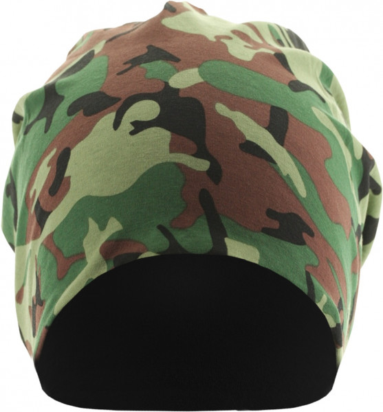 MSTRDS Beanie Printed Jersey Beanie Green Camouflage/Black