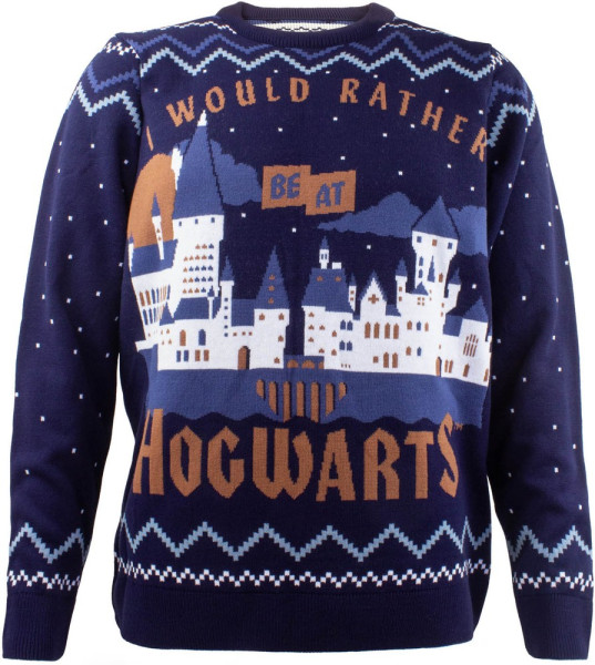 Harry Potter - Rather Be At Hogwarts (Knitted) Sweatshirt Multi Colour