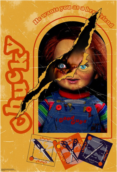 Chucky Doll Box Poster Multicolor