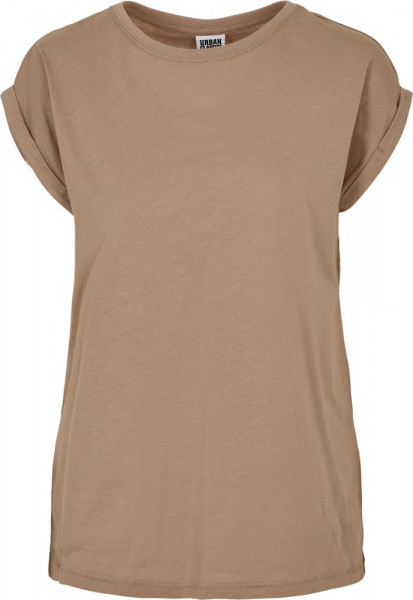 Urban Classics Damen Ladies Extended Shoulder Tee Softtaupe