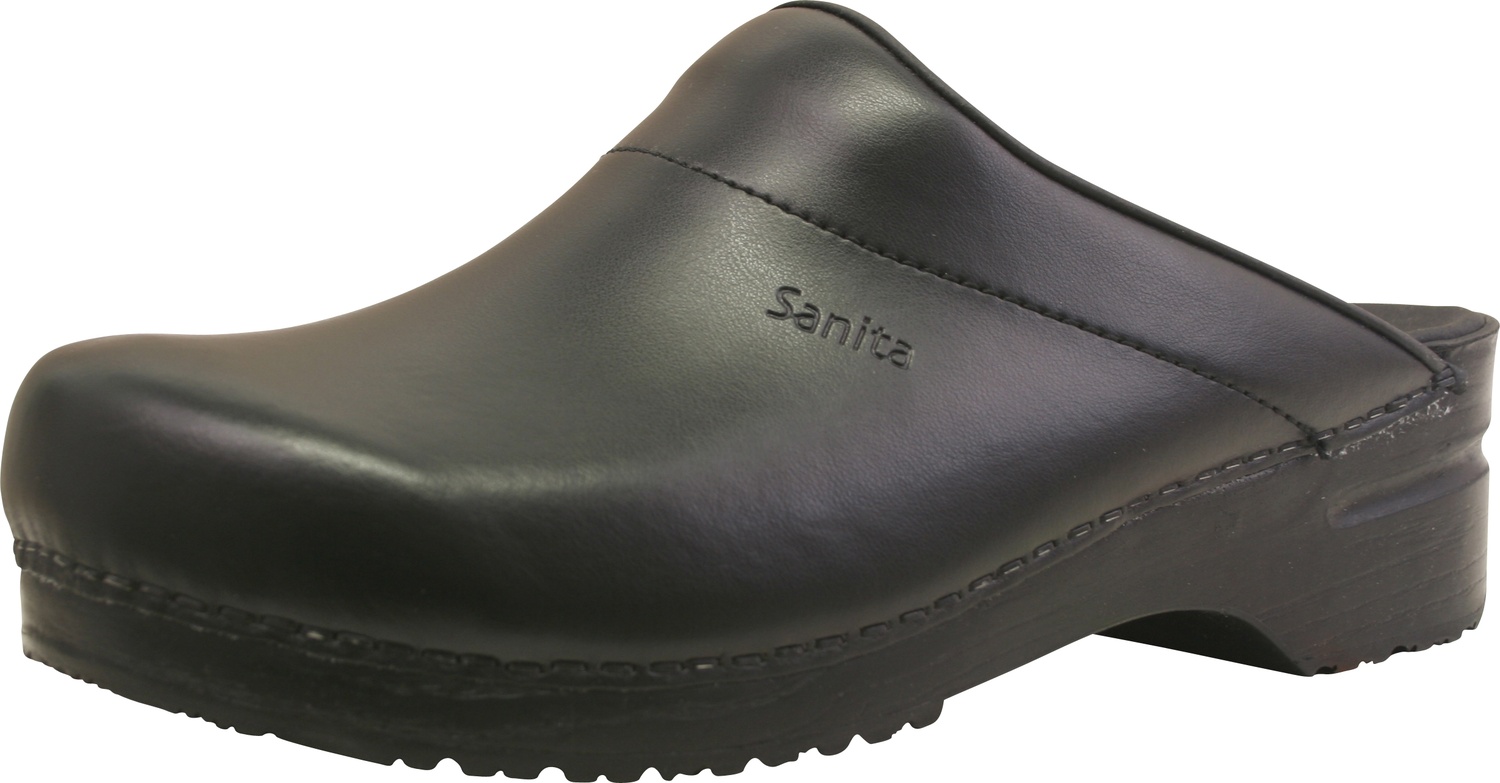 Sanita Damen Offener Clog Original-Karl Pu Open Schwarz - Damen