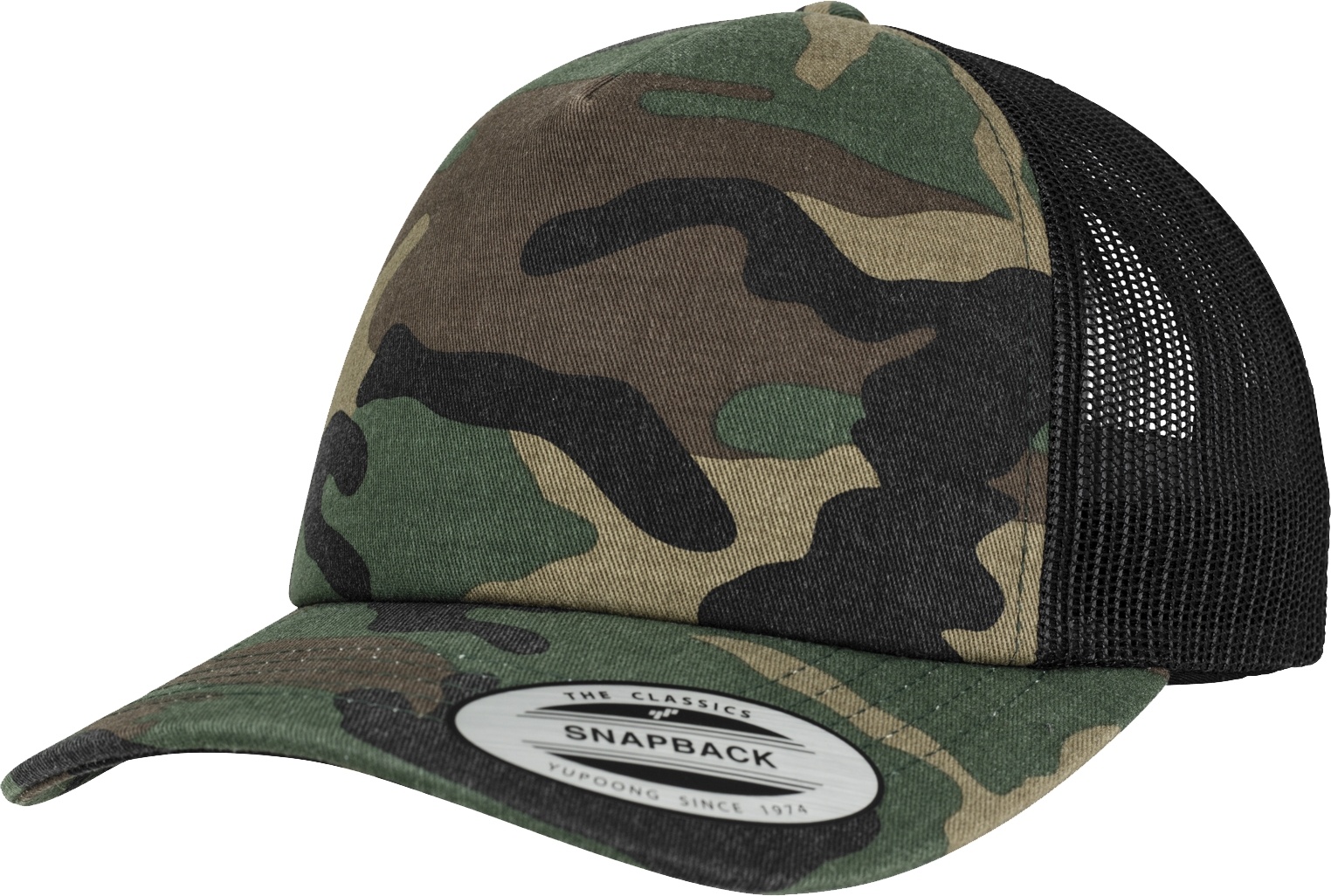 YUPOONG Inc. Cap Camo Trucker Cap in Woodland-Schwarz - Herren / Unisex