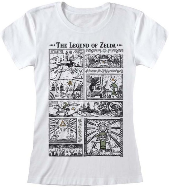 The Legend of Zelda Drawings Damen Shirt White
