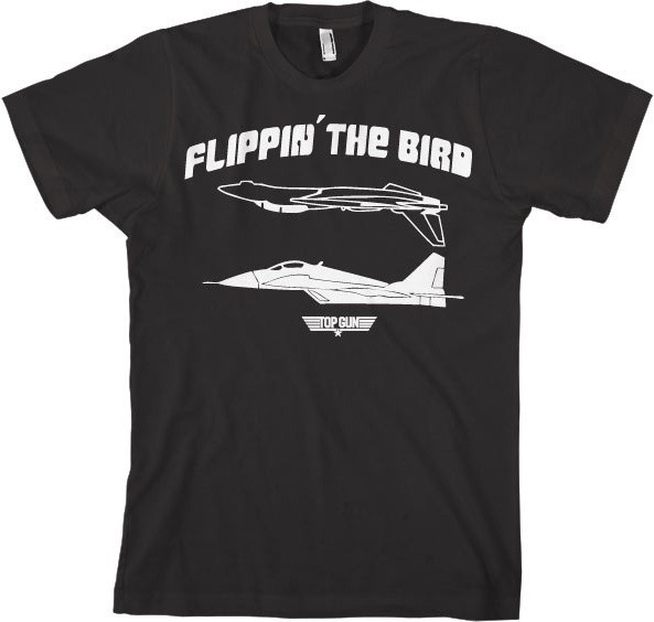 Top Gun Flippin' The Bird T-Shirt Black