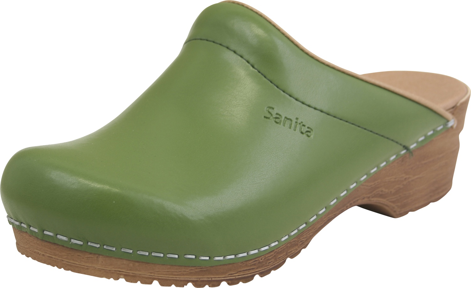 Sanita Damen Offener Clog Original-Sandra Open Grün - Damen