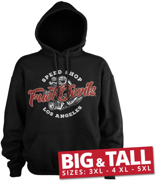 Fuel Devils Speed Shop Big & Tall Hoodie Black