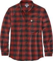 Carhartt Hemd Flannel L/S Plaid Shirt Red Ochre
