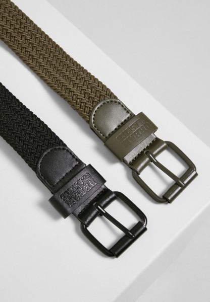 Urban Classics Belt Elastic Belt Set Black/Grey