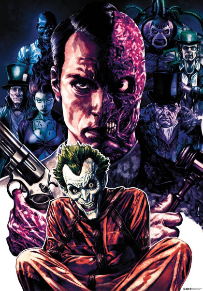 Batman Villains Poster Multicolor