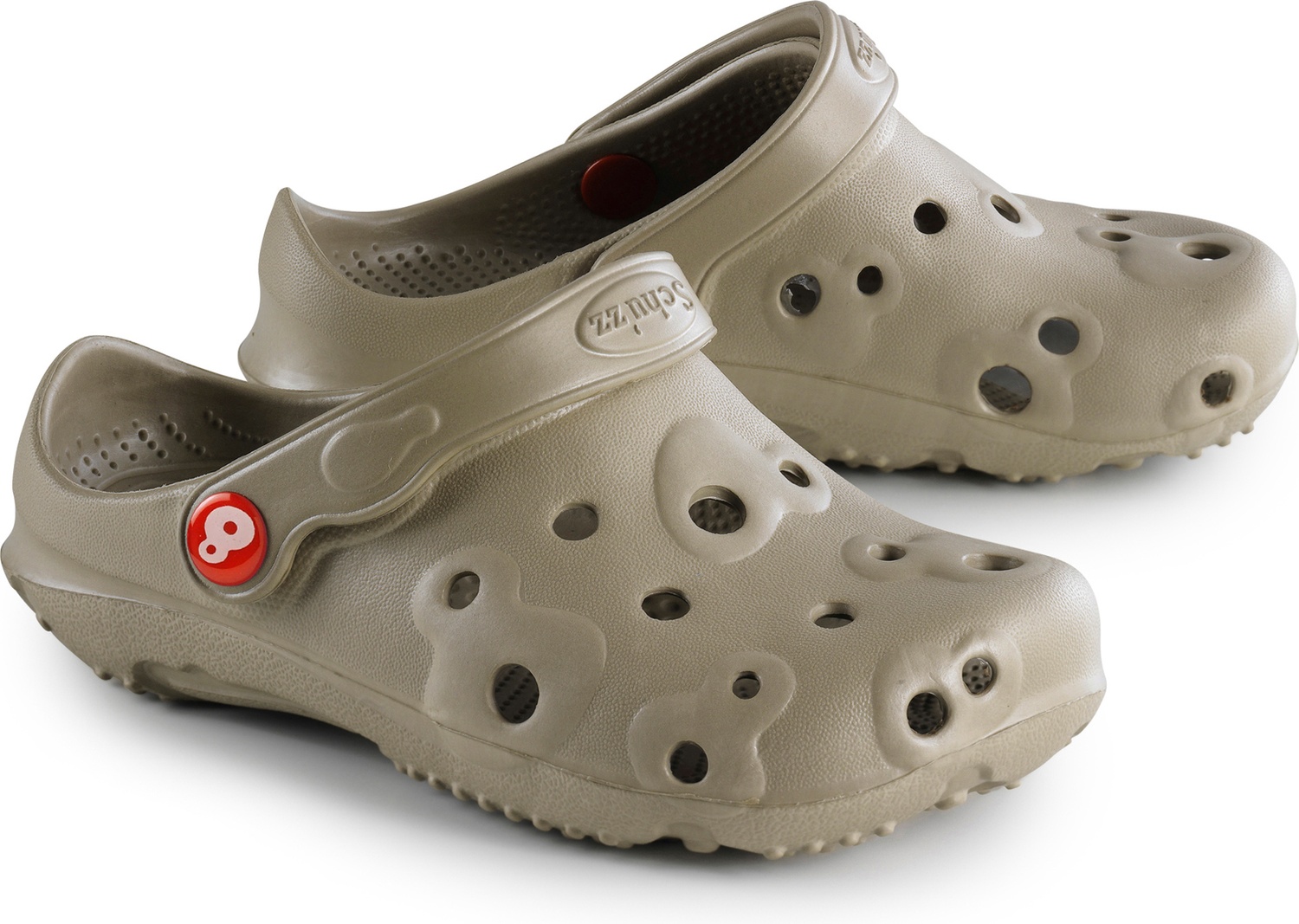 Schu'zz Schuzz Kinder Clog Badeschuhe Globule Bébé uni Kaki / Khaki - Herren / Unisex