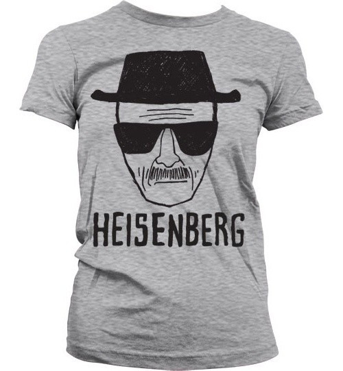 Breaking Bad Heisenberg Sketch Girly T-Shirt Damen Heather-Grey