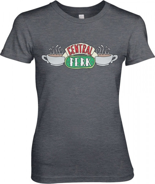 Friends Central Perk Girly Tee Damen T-Shirt Dark-Heather