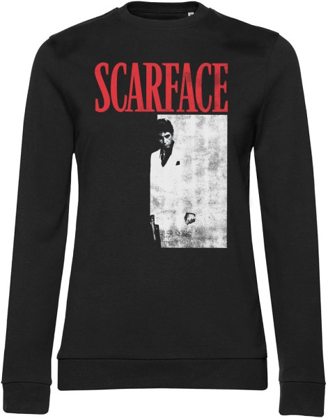 Scarface Poster Girly Damen Sweatshirt Sweatshirt Black