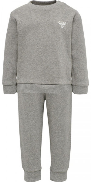 Hummel Kinder Trainingsanzug Santo Crew Suit Grey Melange