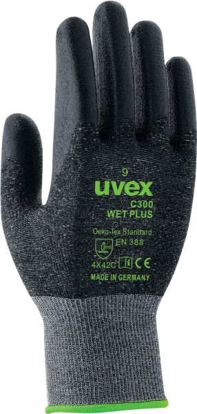 Uvex Schutzhandschuhe C300 Wet Plus 60546 (60546) 10 Paar