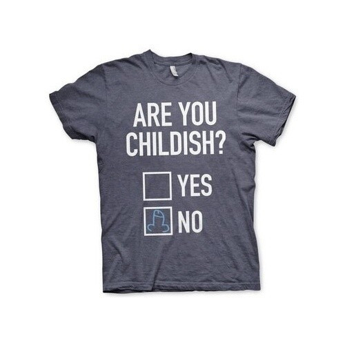 Hybris Are You Childish T-Shirt Navy-Heather