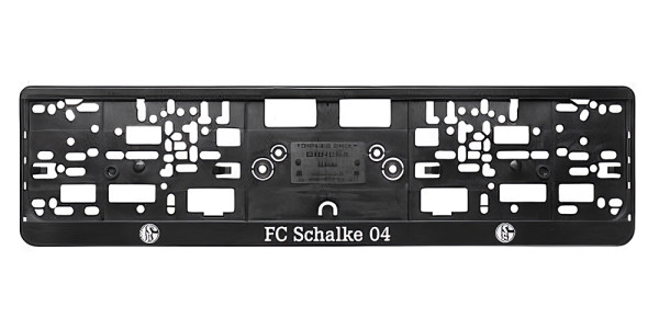 FC Schalke 04 S04 Nummernschildunterleger Fußball Schwarz