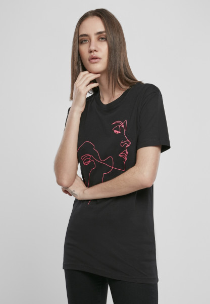 Mister Tee Female Shirt Ladies One Line Tee Black