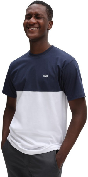 Vans Herren T-Shirt Mn Colorblock Tee White/Dress Blues