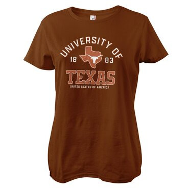 University Of Texas Girly Tee Damen T-Shirt Brown