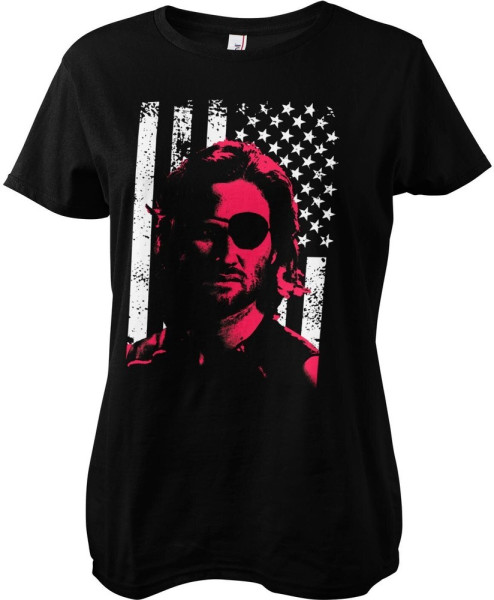 Escape from New York Plissken Stars And Stripes Girly Tee Damen T-Shirt Black
