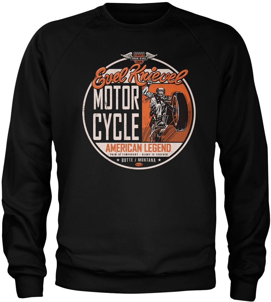 Evel Knievel American Legend Sweatshirt Schwarz - Herren / Unisex