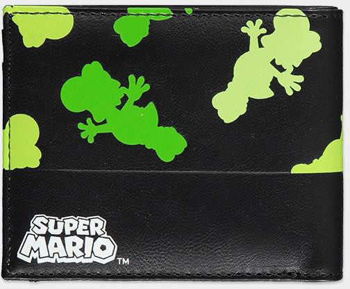 Nintendo Super Mario Yoshi AOP Bifold Wallet in Black