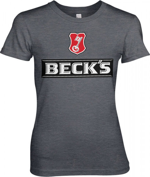 Beck's Beer Girly Tee Damen T-Shirt Dark-Heather