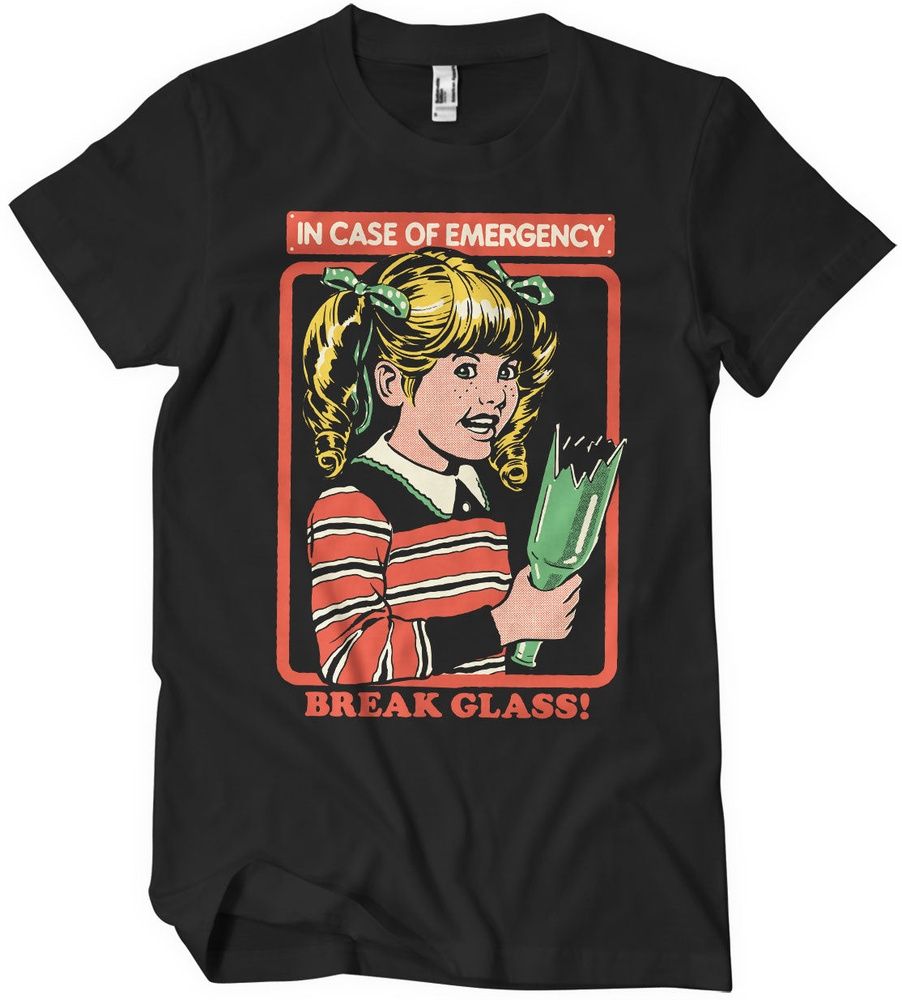 Steven Rhodes In Case Of Emergency Break Glass T-Shirt DTR-1-SR317-DTF917 - Herren / Unisex