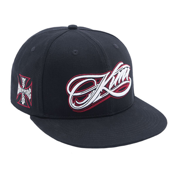 WCC West Coast Choppers Cap Kimi Raikkönen Script Logo Snapback Flatbill Black