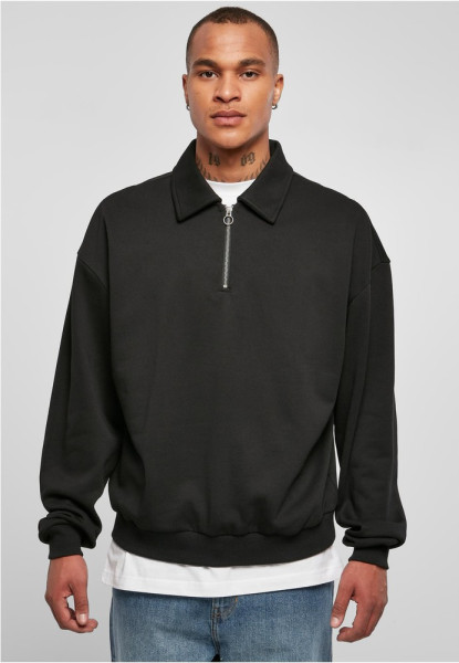Urban Classics Sweatshirt Shirt Collar Crew Black