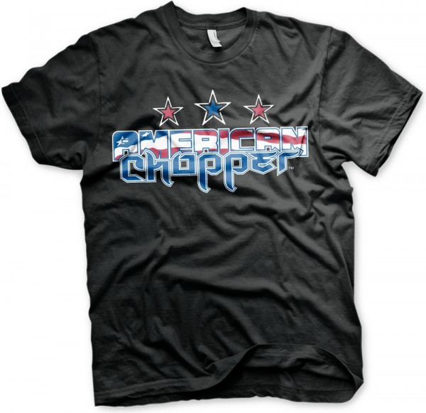 American Chopper Flag Logo T-Shirt Black
