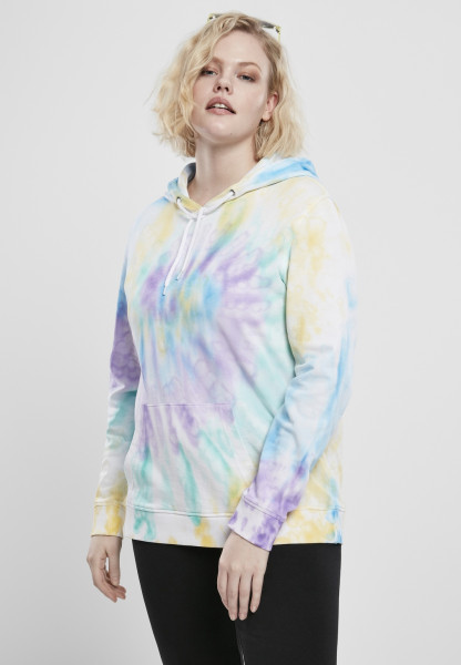 Urban Classics Damen Hoodie Ladies Tie Dye Hoody Pastel