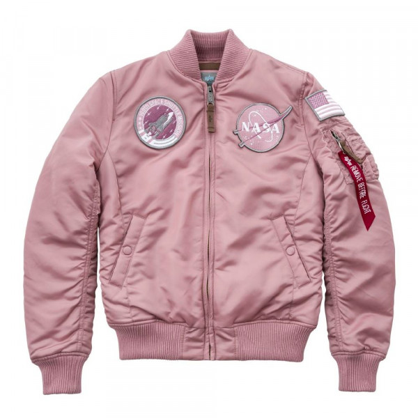 Alpha Industries Damen Jacke MA-1 VF NASA Women Silver Pink