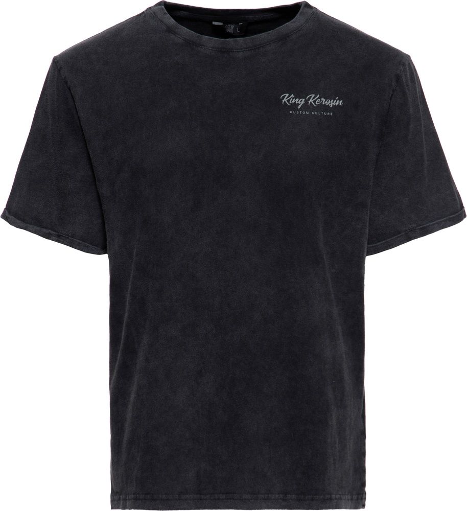 King Kerosin T-Shirt Oilwashed "Kustom Kulture" KKU41060 - Herren / Unisex