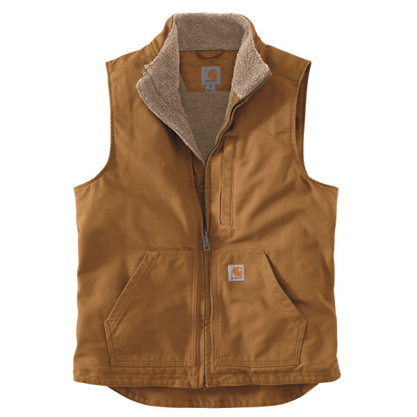 Carhartt Weste Washed Duck Lined Mock Neck Vest Carhartt® Brown