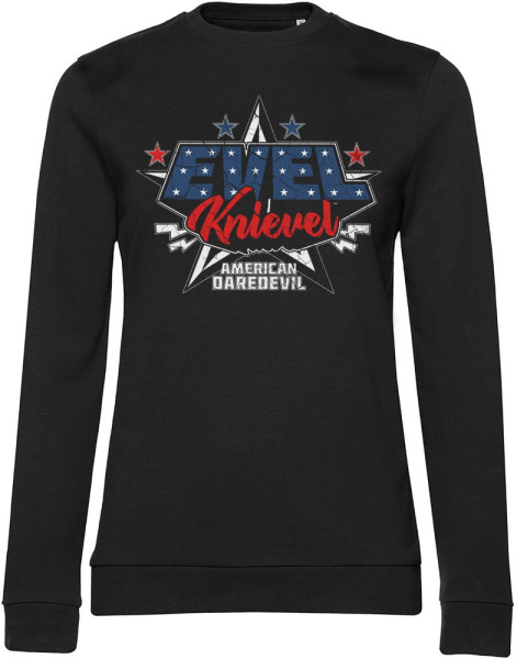 Evel Knievel American Daredevil Girly Sweatshirt Damen Black
