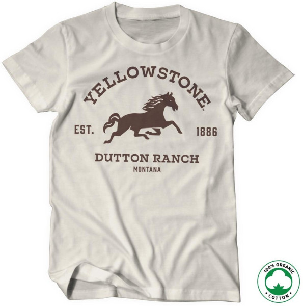 Yellowstone Dutton Ranch Montana Organic T-Shirt Off-White