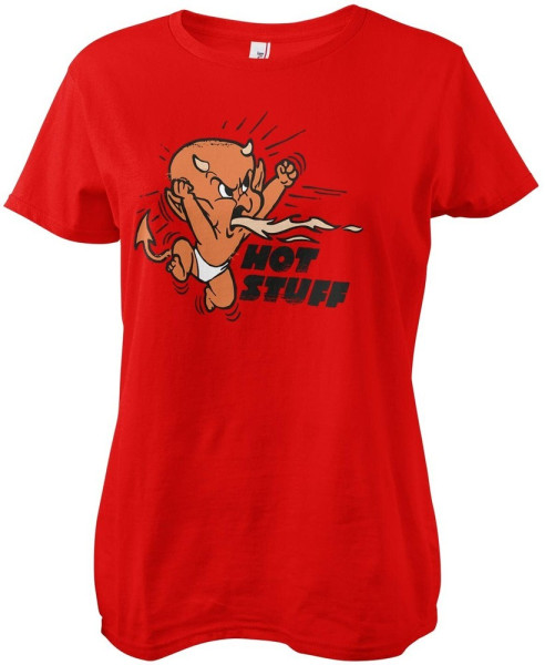 Hot Stuff Retro Girly Tee Damen T-Shirt Red