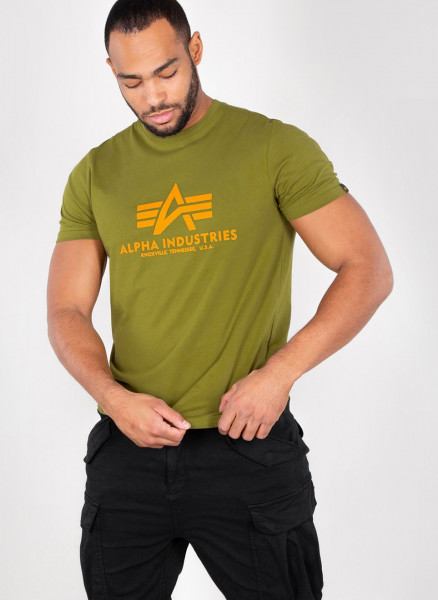 Alpha Industries Basic T-Shirt Khaki Green | T-Shirts / Tops | Men |  Lifestyle