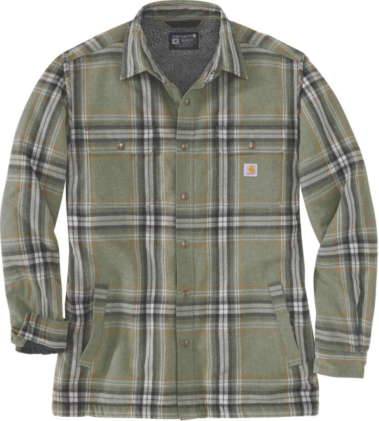 Carhartt Jacke Flannel Sherpa Lined Shirt Jac Basil