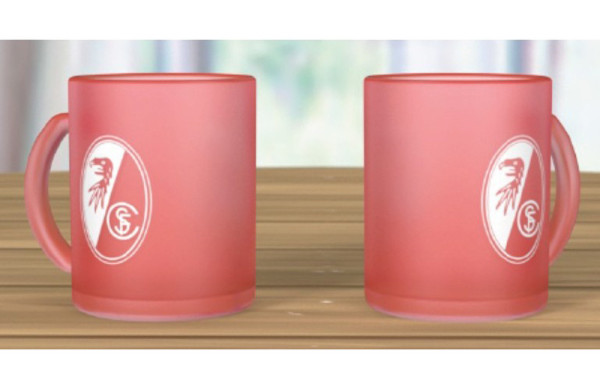 SC Freiburg Tasse Frozen Fussball Rot