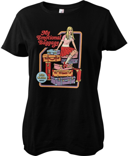 Steven Rhodes My Emotional Baggage Girly Tee Damen T-Shirt Black