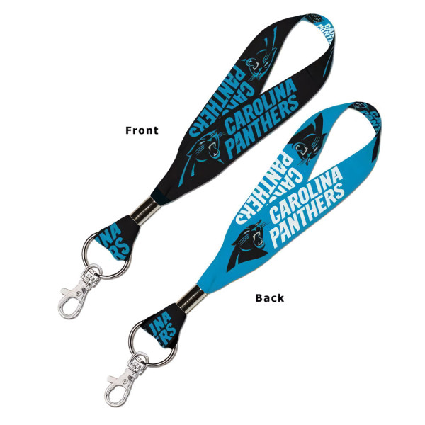 Carolina Panthers Lanyard, kurz American Football Schwarz/Blau