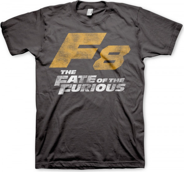 The Fast and the Furious F8 Distressed Logo T-Shirt Dark-Grey